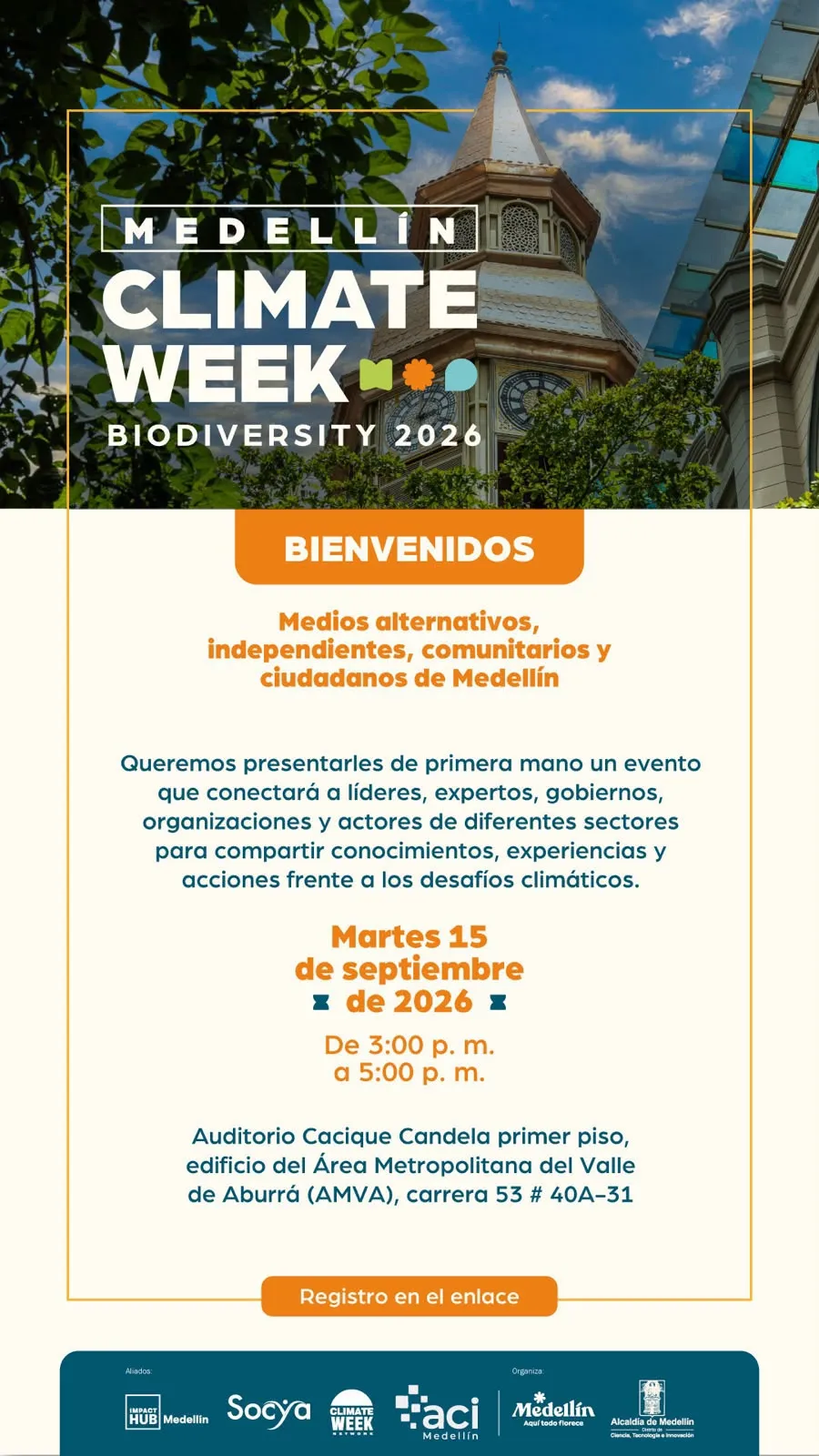 Medellín se prepara para ser epicentro global del debate climático con la Climate Week