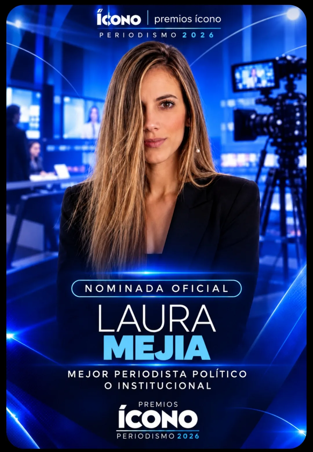 Laura Mejía, nominada a los Premios Ícono en Periodismo Político por una trayectoria dedicada a la democracia y la información ciudadana