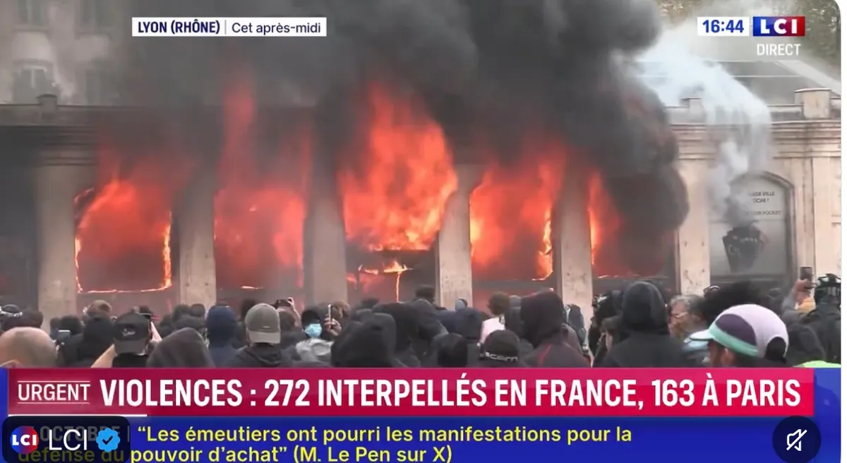 Crisis de orden público en Europa: Incendios y disturbios sacuden las principales ciudades de Francia e Italia