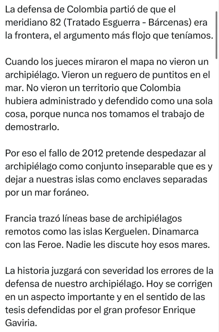 Rodrigo Lara explica la decisión de trazar líneas de base para el archipiélago de San Andrés