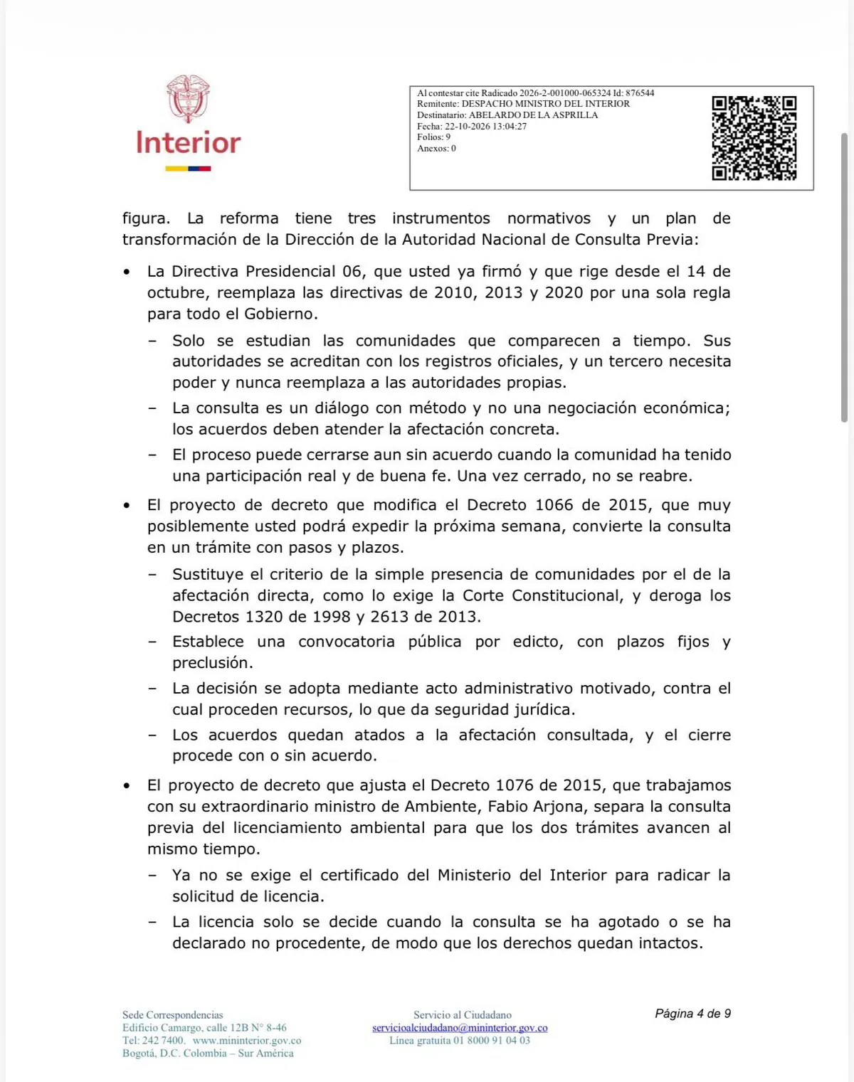 Salida intempestiva del gabinete: Rodrigo renuncia al Ministerio del Interior tras solicitud presidencial