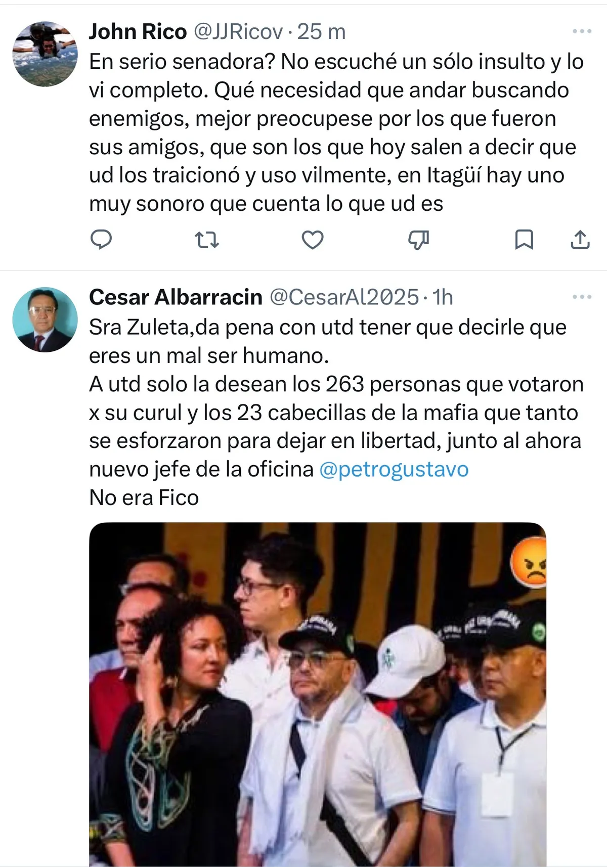 Trino de Isabel Zuleta desata reacciones en redes tras críticas a Santiago Montoya