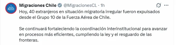 Chile activó expulsiones masivas: Primer vuelo del gobierno del presidente Kast incluye colombianos