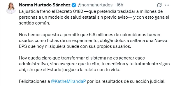 Petro cuestionó decisión del Consejo de Estado que frenó traslado masivo de afiliados entre EPS