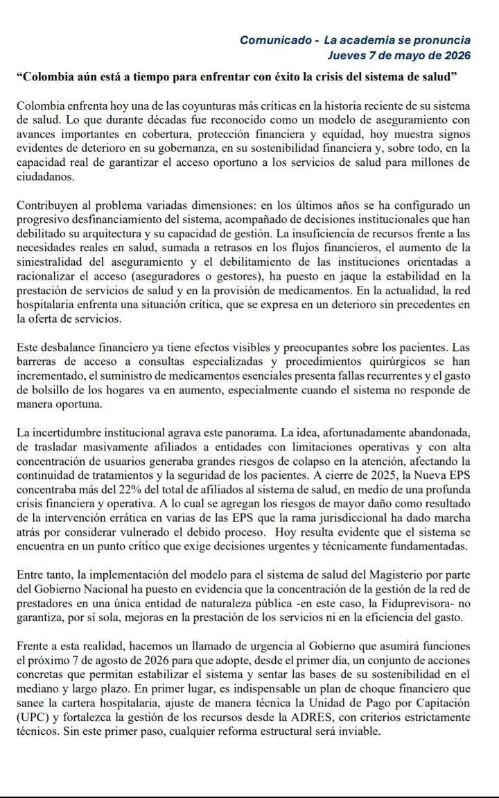 Universidades solicitarán plan financiero para enfrentar crisis del sistema de salud