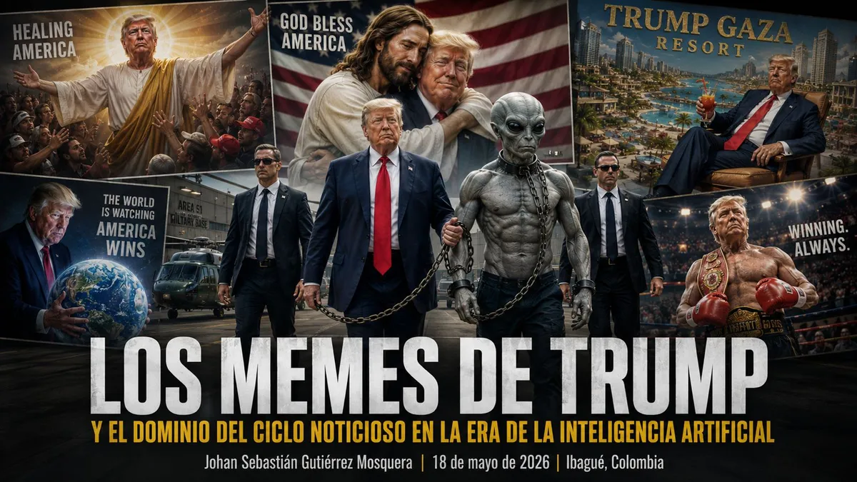 (OPINIÓN) Los memes de Trump y el dominio del ciclo noticioso en la era de la inteligencia artificial. Por: Johan Sebastián Gutiérrez Mosquera