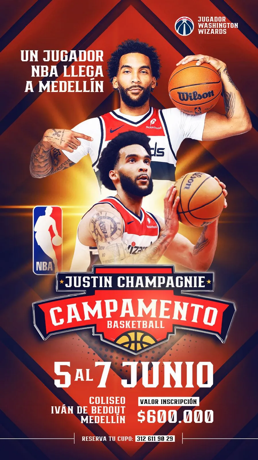 Paisas Basketball organizará el primer Campamento NBA en la ciudad con el patrocinio de los Washington Wizards