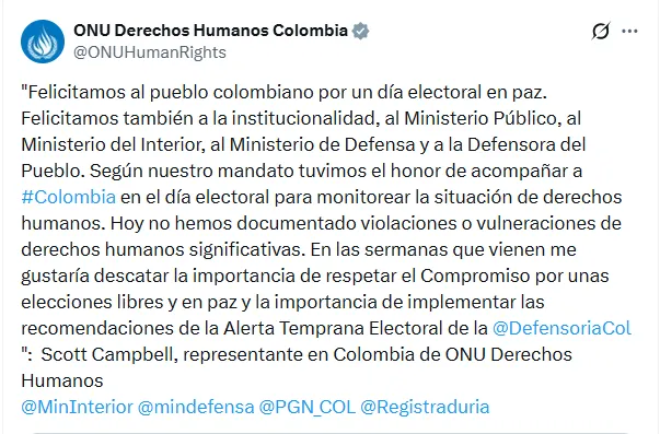 HRW y comunidad internacional respaldan a la Registraduría tras cuestionamientos de Petro al preconteo electoral