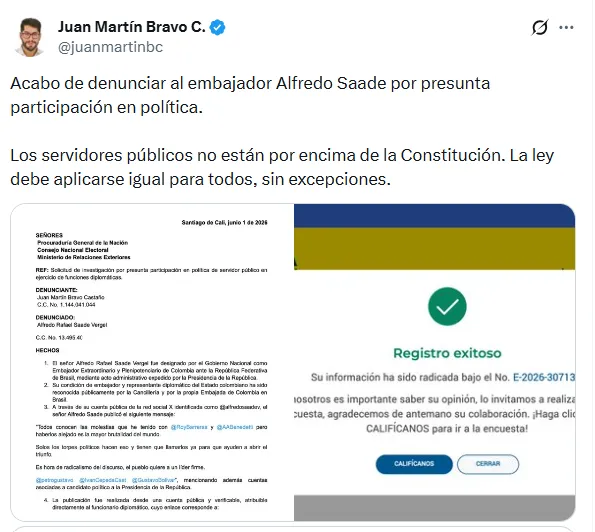 Saade le propuso a Petro y a Benedetti que dejen sus cargos para entrar de lleno a la campaña de segunda vuelta