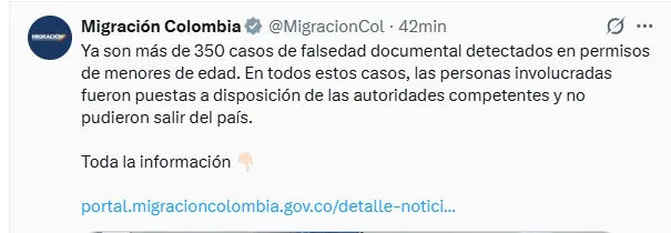 Más de 350 intentos para sacar menores del país con documentos falsos han sido detectados desde 2022