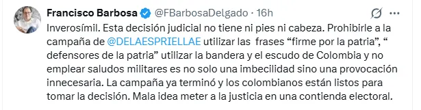 "No habrá censura": Reacción de diferentes sectores políticos se concentró en el artículo 20 tras veto a la campaña de De La Espriella
