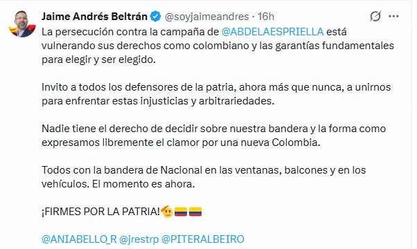 "No habrá censura": Reacción de diferentes sectores políticos se concentró en el artículo 20 tras veto a la campaña de De La Espriella
