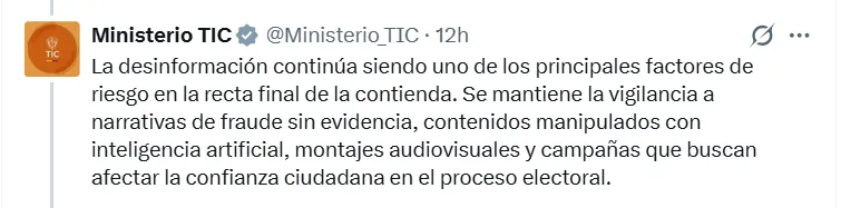 Elecciones 2026: Urnas abrirán bajo monitoreo del componente ciberelectoral y seguimiento a riesgos de desinformación