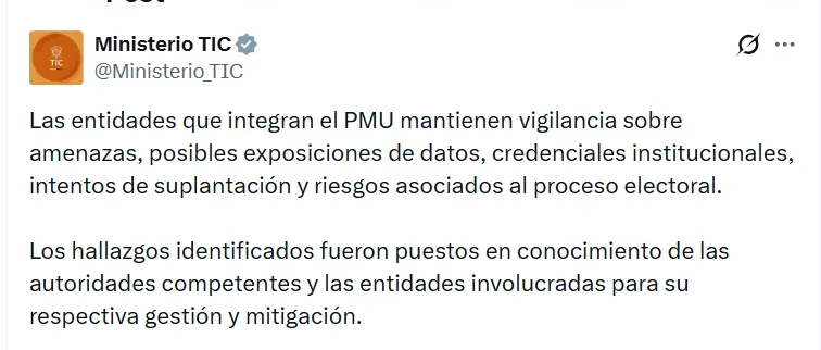 Elecciones 2026: Urnas abrirán bajo monitoreo del componente ciberelectoral y seguimiento a riesgos de desinformación