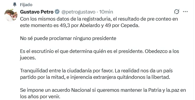 Elecciones 2026: Petro afirmó que resultados definitivos dependerán del escrutinio y cuestionó formularios de preconteo