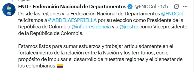 Reacciones políticas tras el preconteo que dio como ganador a Abelardo De La Espriella en la segunda vuelta presidencial