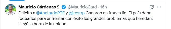 Reacciones políticas tras el preconteo que dio como ganador a Abelardo De La Espriella en la segunda vuelta presidencial