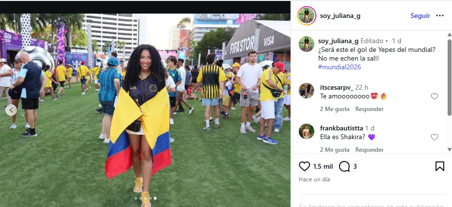 Juliana Guerrero reapareció en Miami durante el Mundial y volvió a generar reacciones en redes sociales
