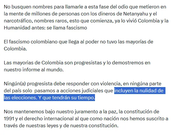 Consejo de Estado estudiará demanda que busca anular la elección de Abelardo De La Espriella