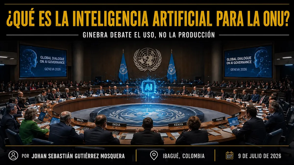 (OPINIÓN) ¿Qué es la inteligencia artificial para la ONU? Ginebra debate el uso, no la producción. Por: Johan Sebastián Gutiérrez Mosquera