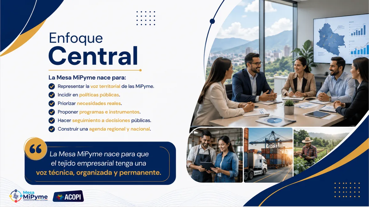 Acopi Antioquia instala la Mesa Técnica MiPyme para fortalecer la representación del sector empresarial
