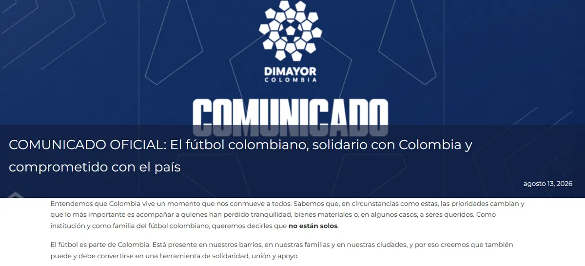 La cordura se impuso en la Dimayor, se suspende la fecha tras el terremoto y triunfó el sentido común