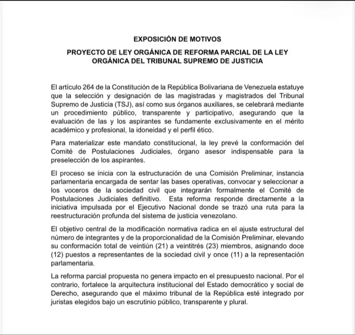 Venezuela modificó Ley del TSJ y eleva a 23 los integrantes del Comité de Postulaciones