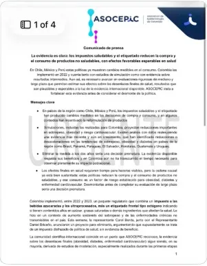 Asociación de Epidemiología pidió analizar evidencia antes de eliminar el impuesto saludable
