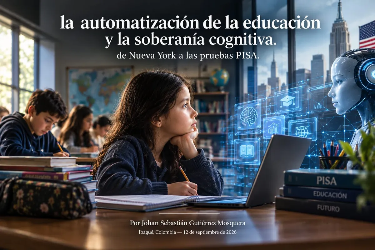 (OPINIÓN) La automatización de la educación y la soberanía cognitiva. De Nueva York a las pruebas PISA. Por: Johan Sebastián Gutiérrez Mosquera