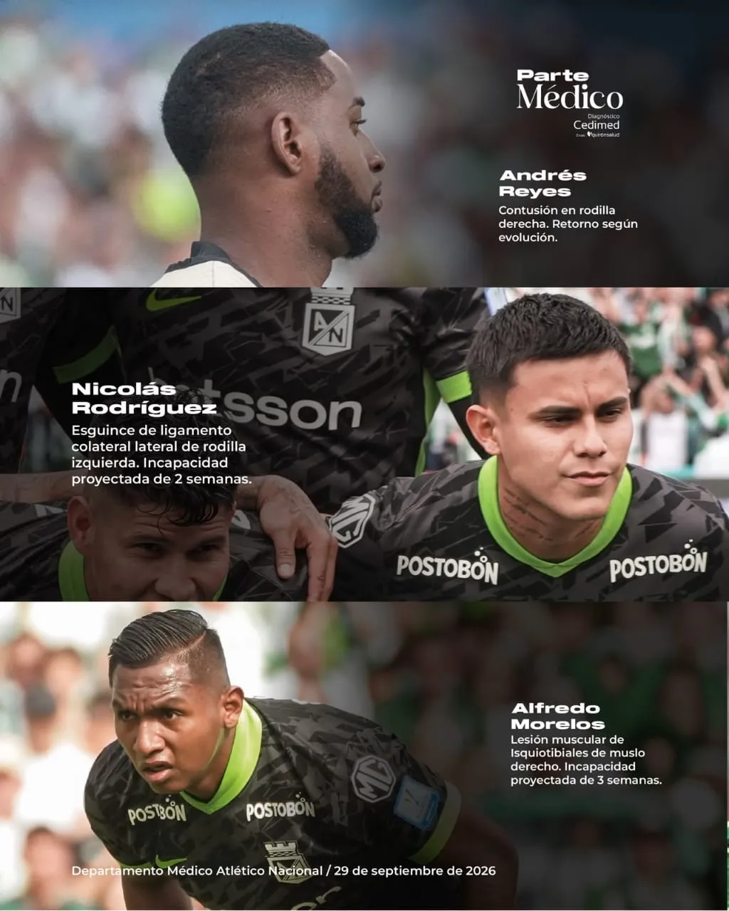 En medio de un ‘hospital’ de lesionados, Atlético Nacional recibe esta noche a Junior en el Atanasio Girardot