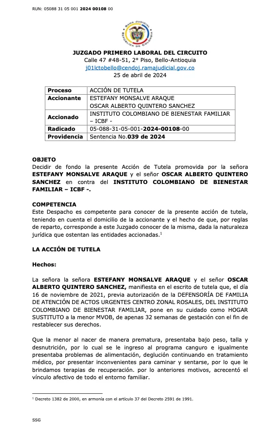 (ESPECIAL) El desgarrador relato de una madre sustituta del ICBF. La lucha por adoptar a la niña que acogió y que el sistema le quiere negar