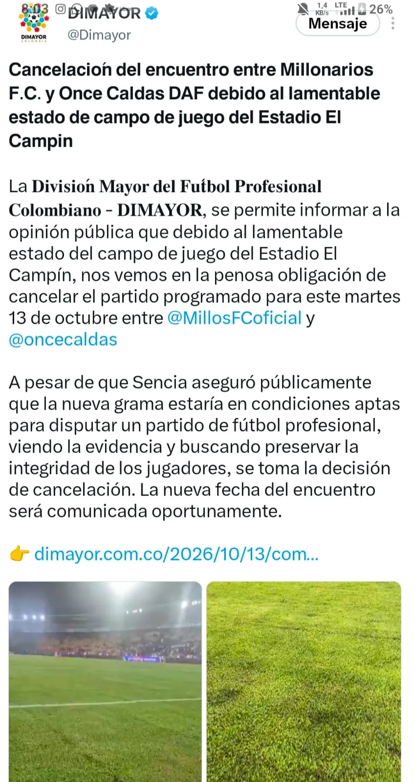 Papelón e indignación en El Campín: la noche en que el fútbol profesional colombiano de profesional tuvo muy poco