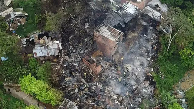 Voraz incendio en Itagüí
