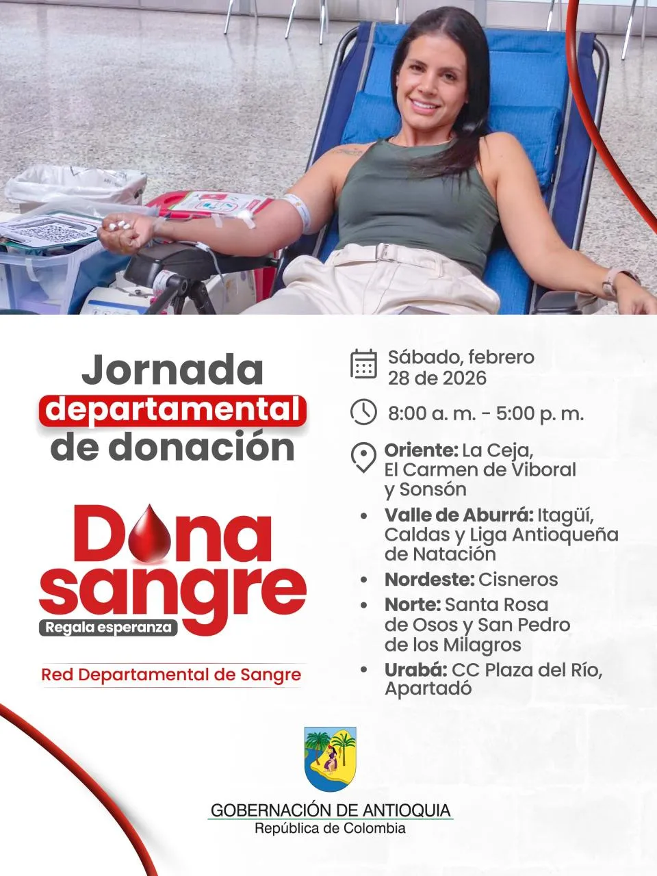 Antioquia está realizando hoy jornada simultánea de donación de sangre