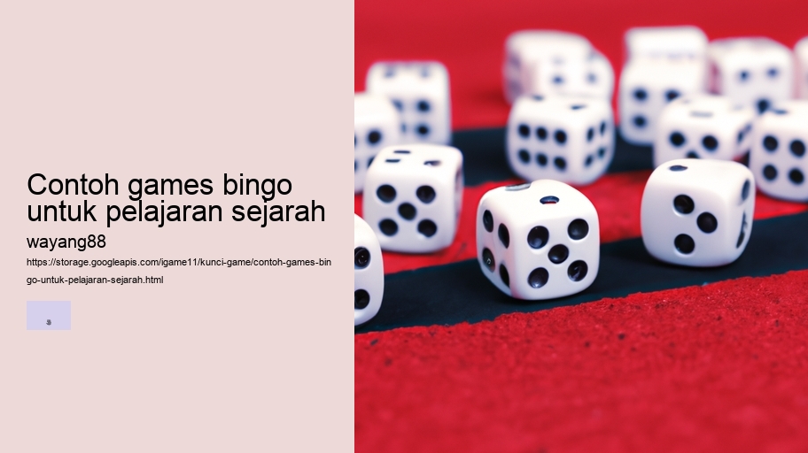 contoh games bingo untuk pelajaran sejarah