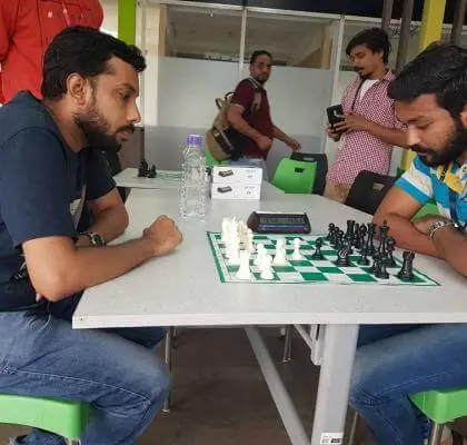 IIFL-ites showcasing their inspiring moves at the Chess Tournament