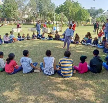 IIFL-ites engaging with children with special abilities