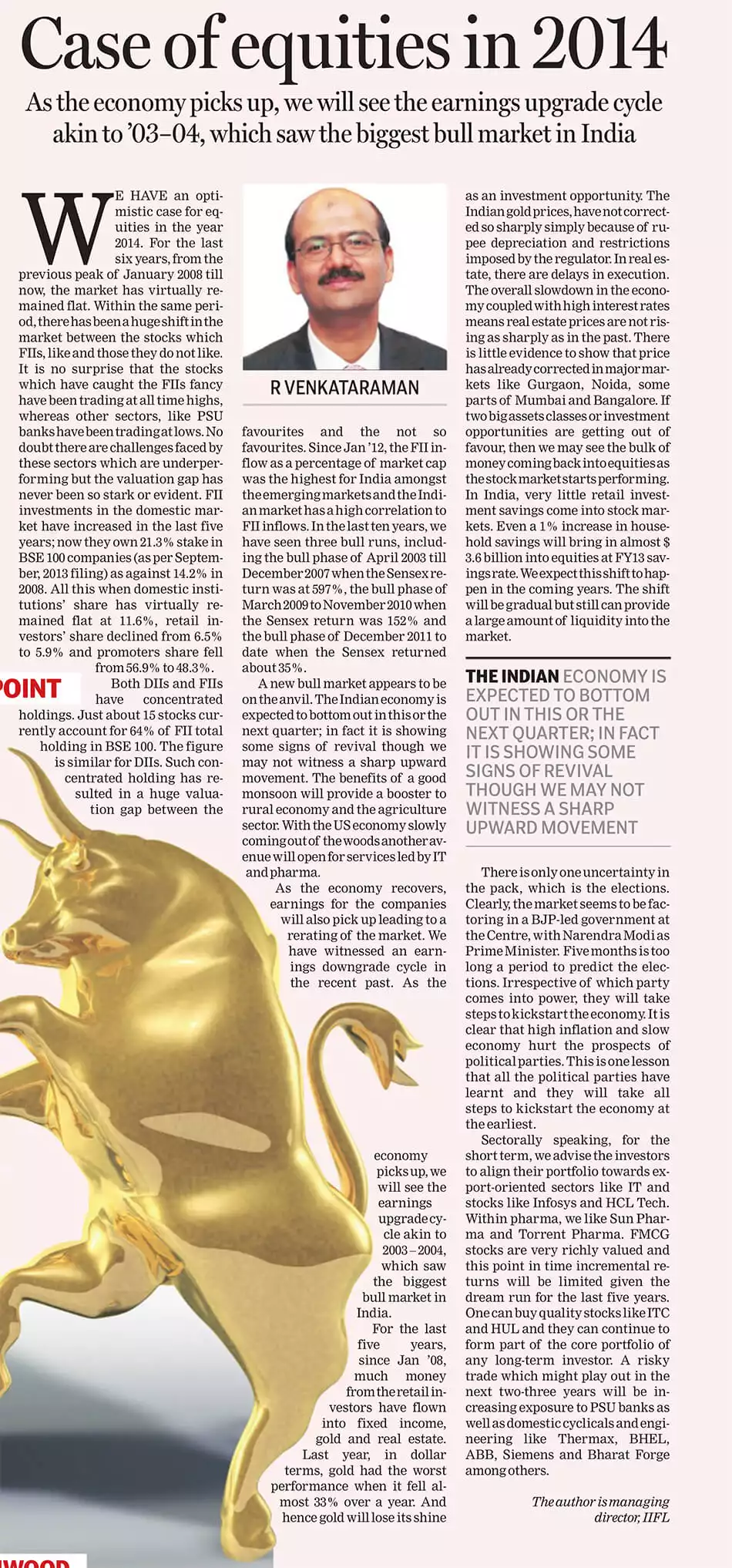 Case of equities in 2014