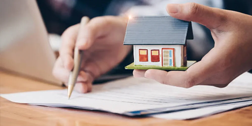 Caption: An image depicting a loan against property.