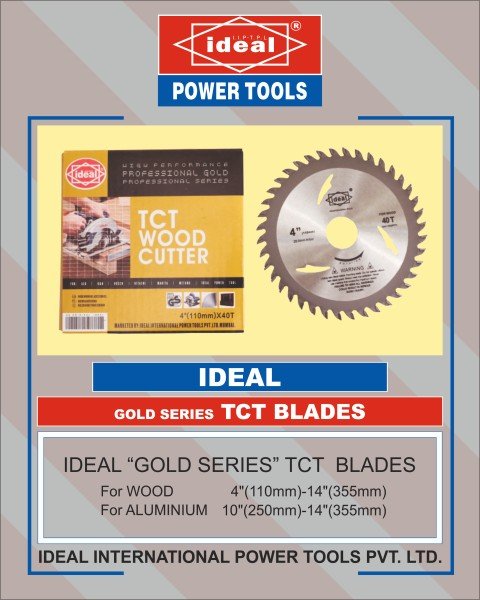 Ideal TCT Saw Blade ID GOLD 4"x40T W