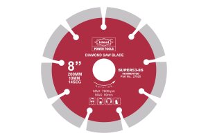 Ideal Diamond Saw Blade SEG 8" ID "SUPER53-8S RED"