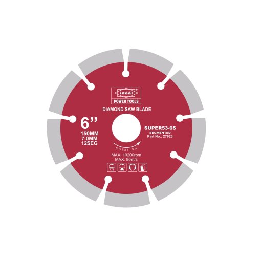 Ideal Diamond Saw Blade SEG 6" ID "SUPER53-6S RED"