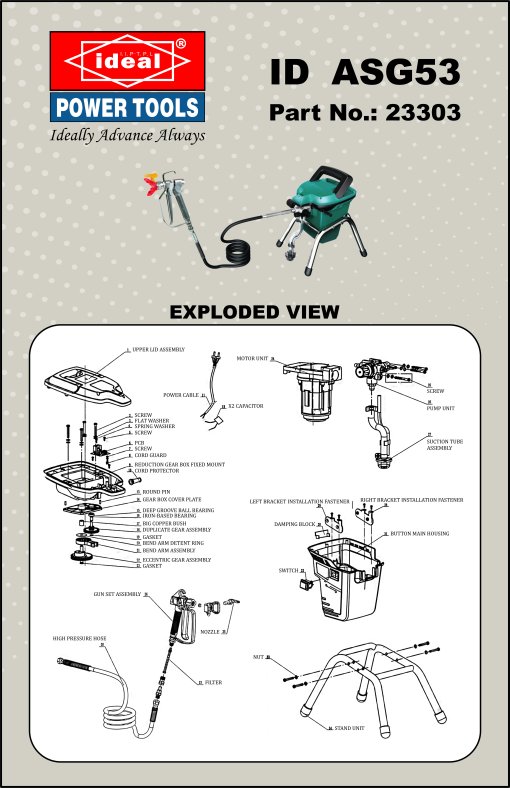 Ideal Airless Spray Gun ID ASG53