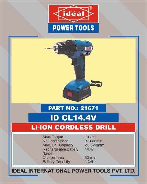 Ideal Cordless Drill ID CL-LI-ION-14.4V