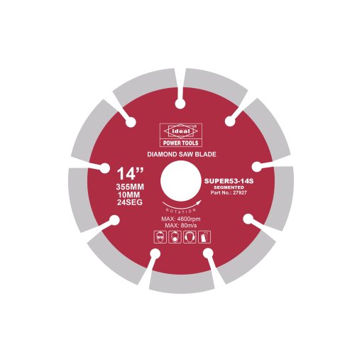 Ideal Diamond Saw Blade SEG 14" ID "SUPER53-14S RED"