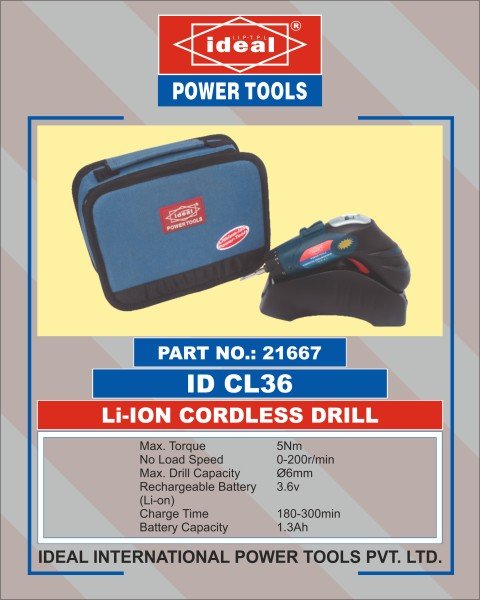 Ideal Cordless Drill ID CL36