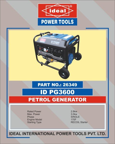 Ideal Gasoline Generator ID PG3600