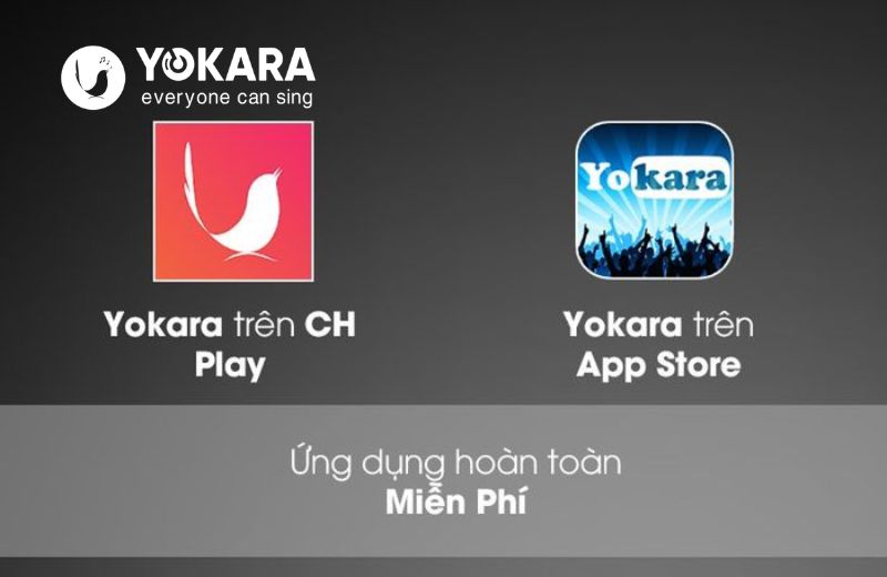 Ứng dụng Yokara được cung cấp trên nhiều nền tảng