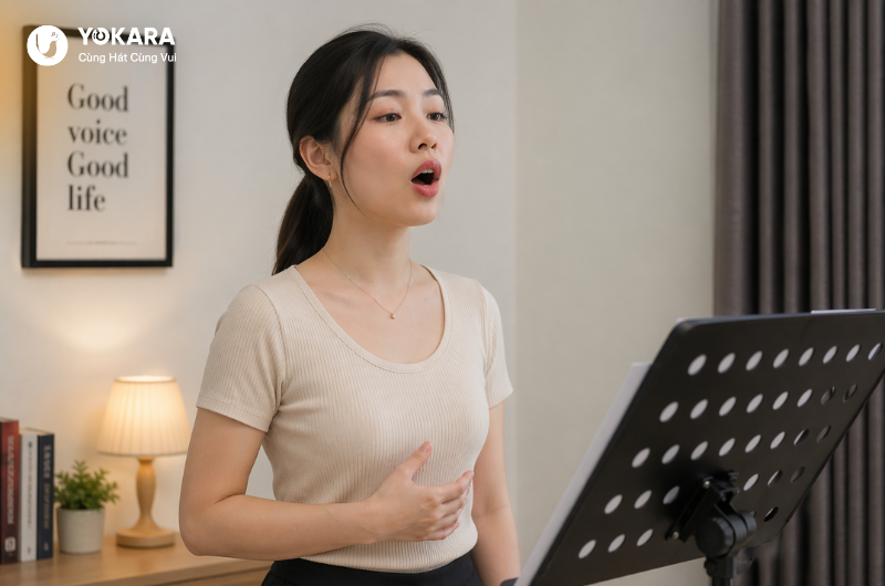 Tập hát hay mở rộng khẩu hình miệng