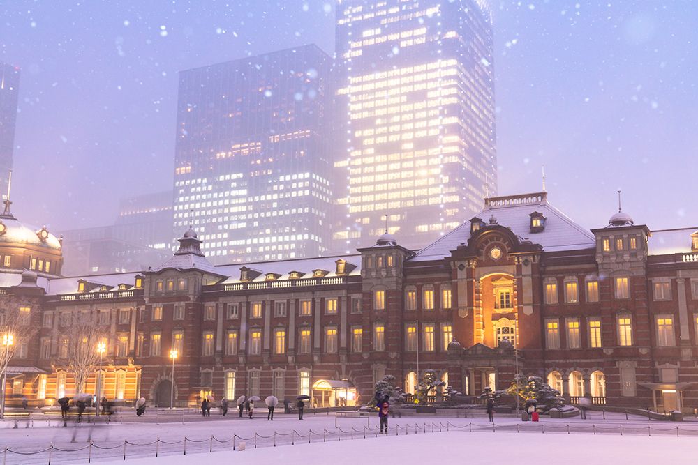 눈 내리는 날 도쿄역